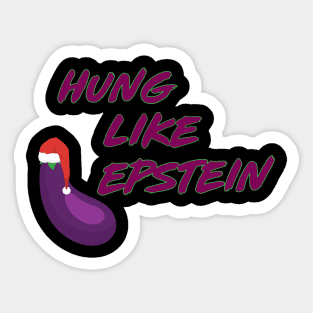 Funny hung like epstein santa christmas Sticker